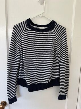 Caslon Stripe Sweater 100% Cotton Medium